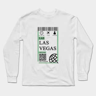 Las Vegas flight ticket boarding pass simple Long Sleeve T-Shirt